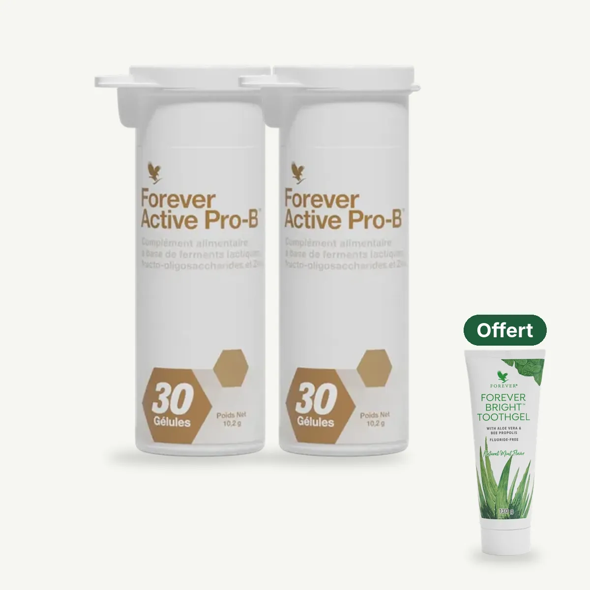 Forever Active Pro-B duo: buy 2, get 1 free Forever Bright Toothgel