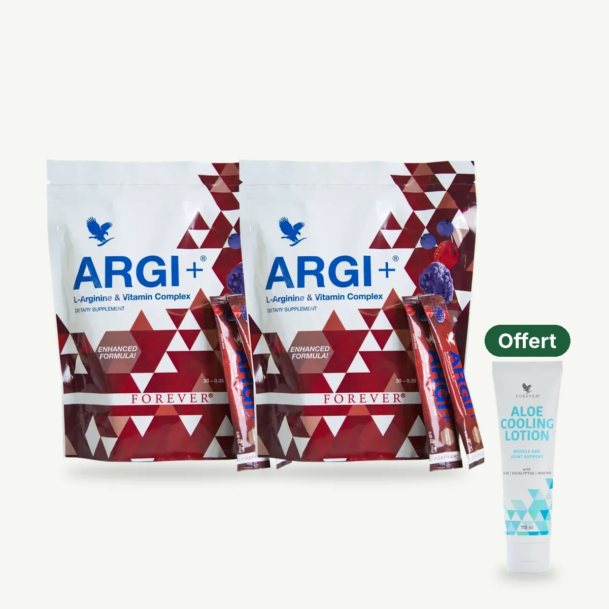 Forever ARGI+™ duo: buy 2, get 1 free Forever Cooling Lotion