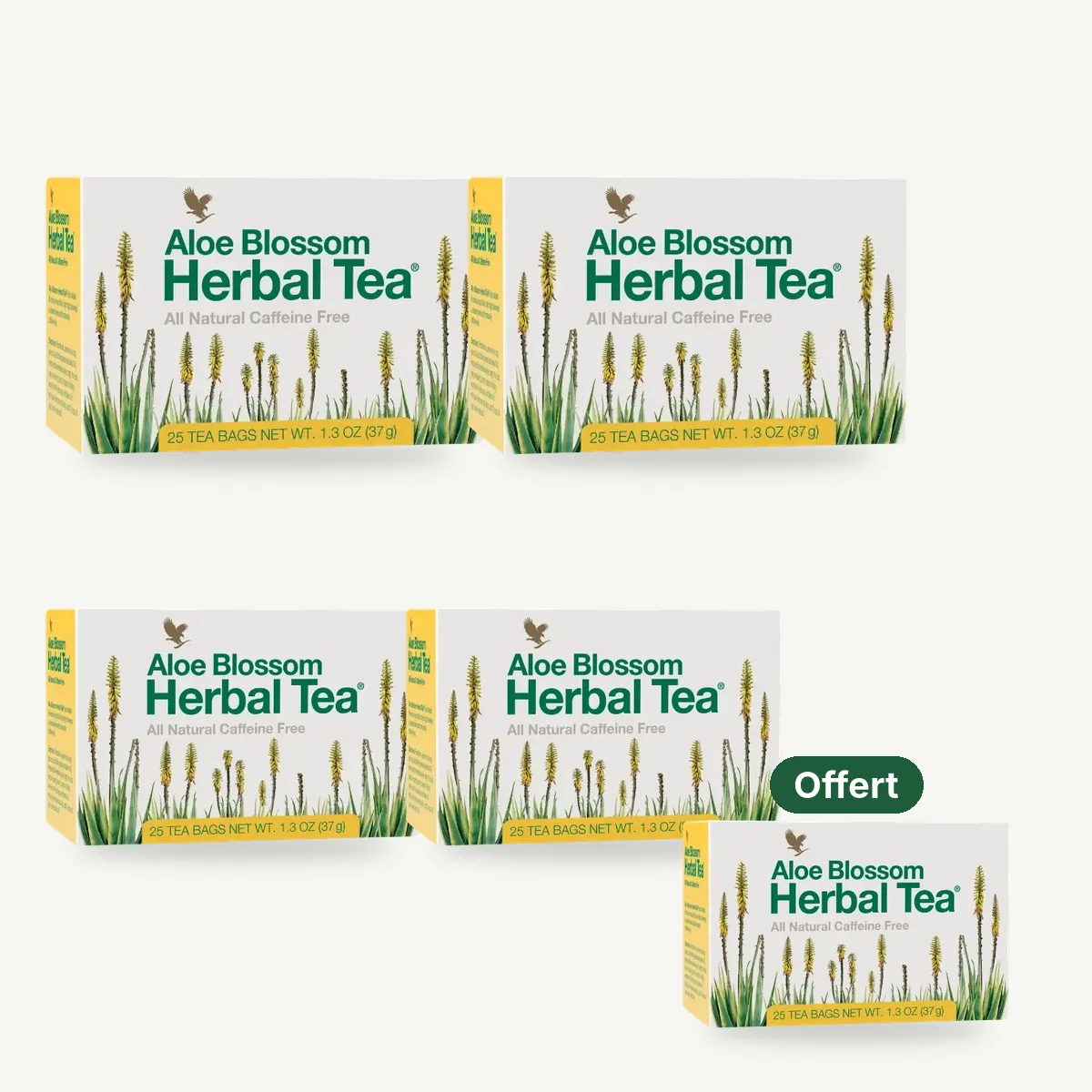 Aloe Blossom Herbal Tea: buy 4, get the 5th free