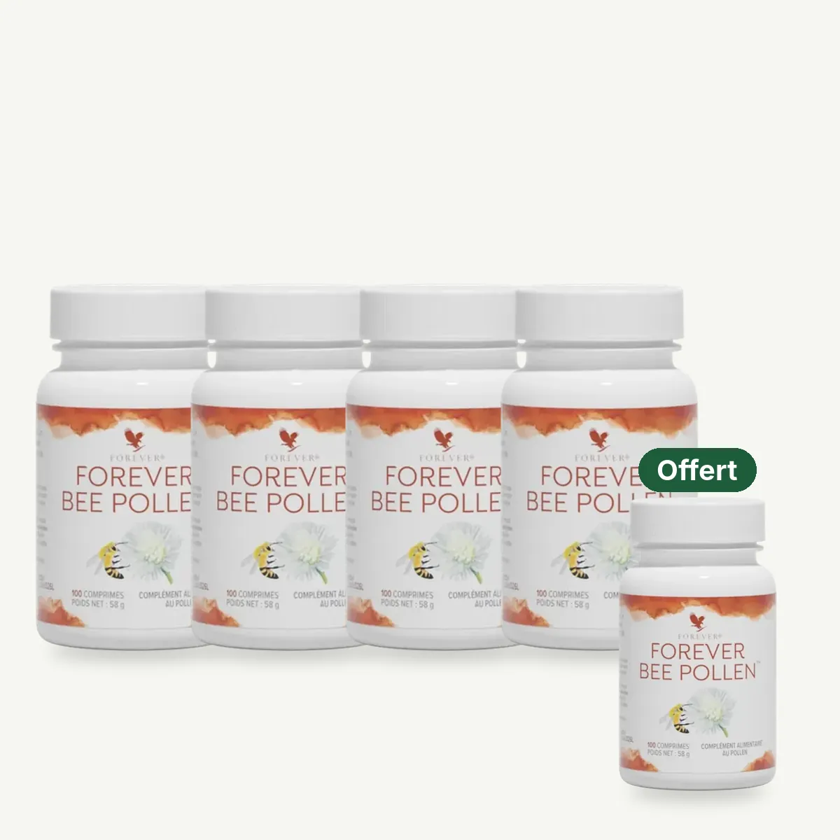 Forever Bee Pollen : 4 achetés, le 5e offert