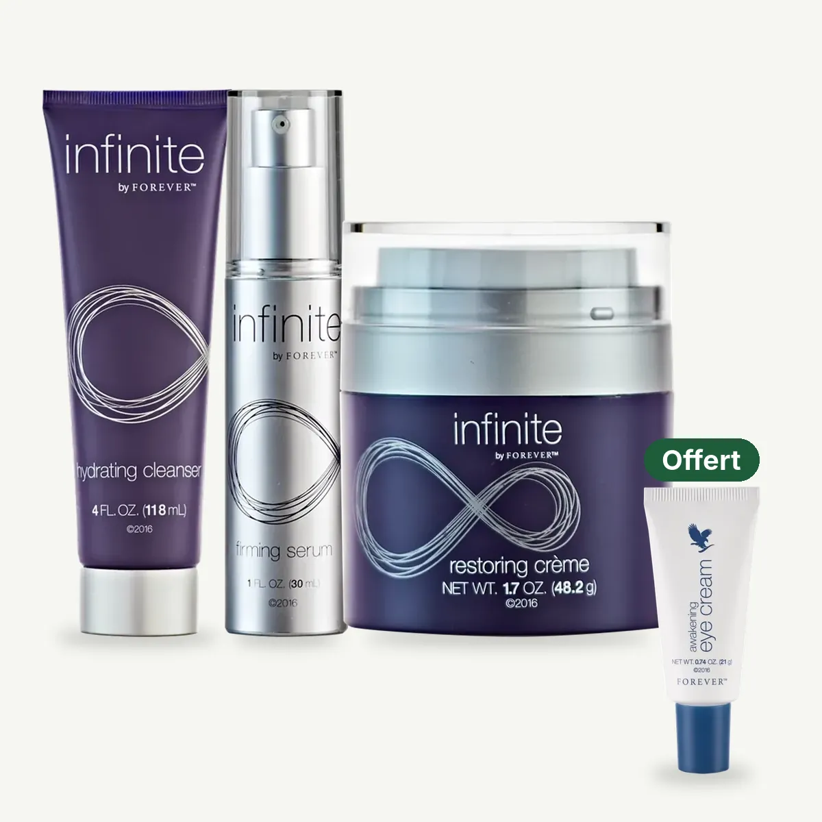 Infinite radiance trio: 3 products + 1 free Aloe Eye Cream
