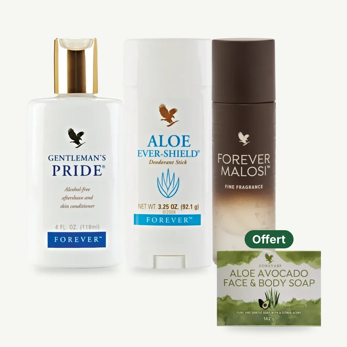 Trio homme : 3 produits, 1 Savon Corps et Visage Aloe & Avocat offert