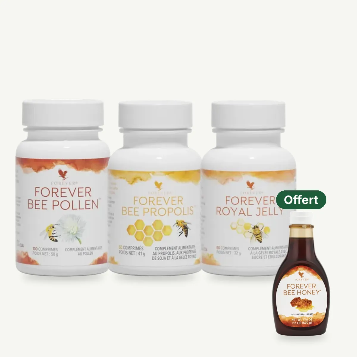 Beehive trio: 3 products + 1 free Forever Bee Honey™