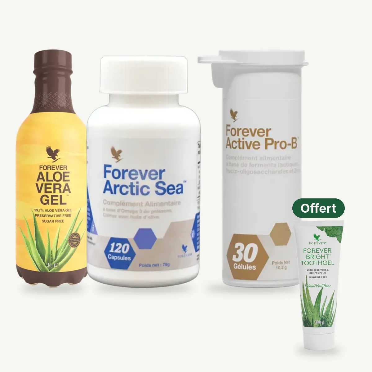 Vitality trio: 3 products + 1 free Forever Bright Toothgel