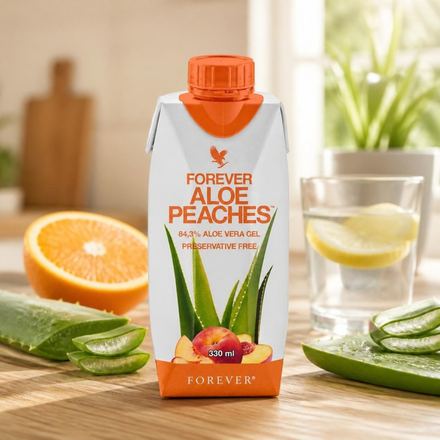 Forever Aloe Peaches 330 ml x 12